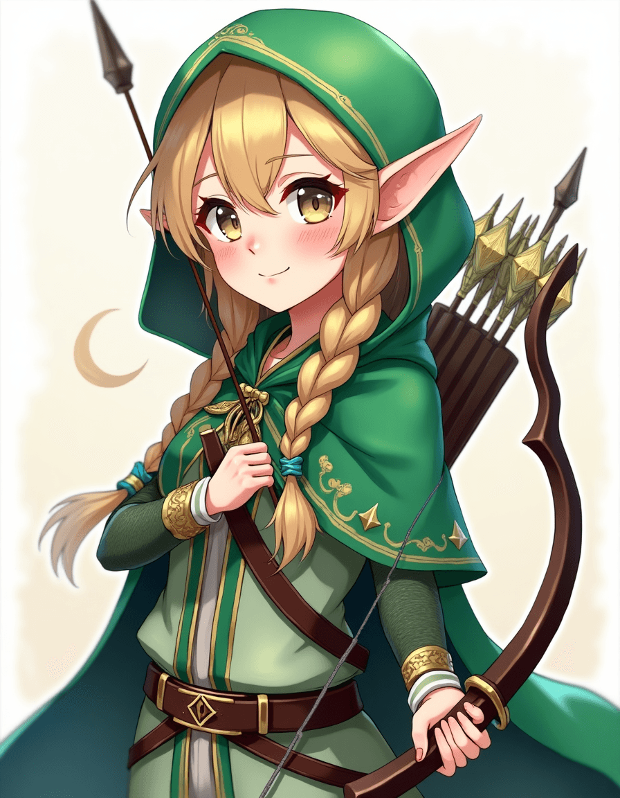 エルフの弓兵の作例
