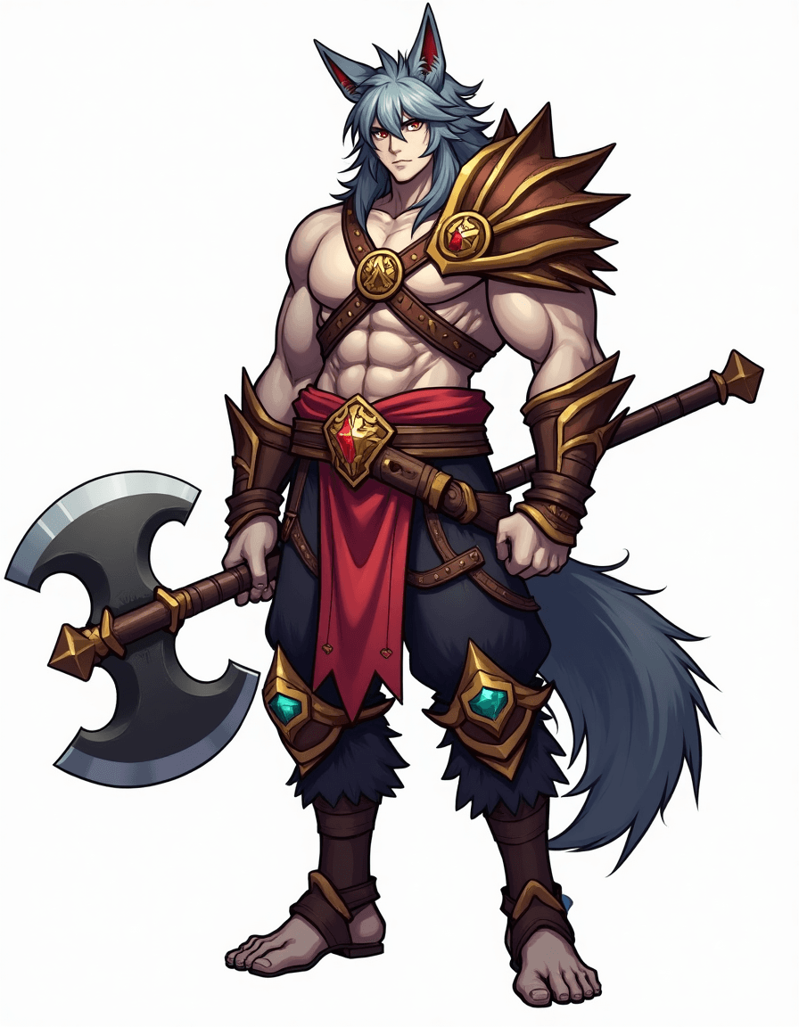 獣人戦士の作例