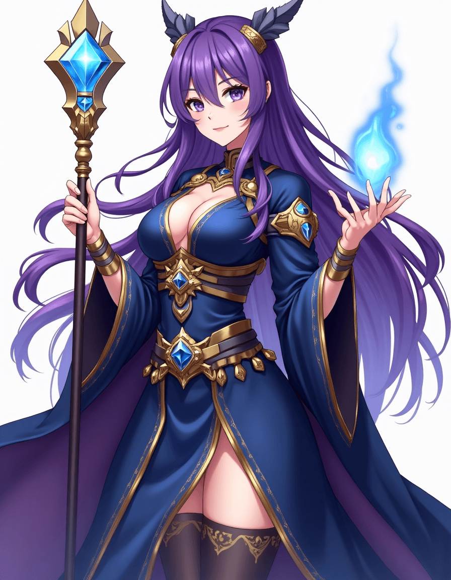 女性魔導士の作例