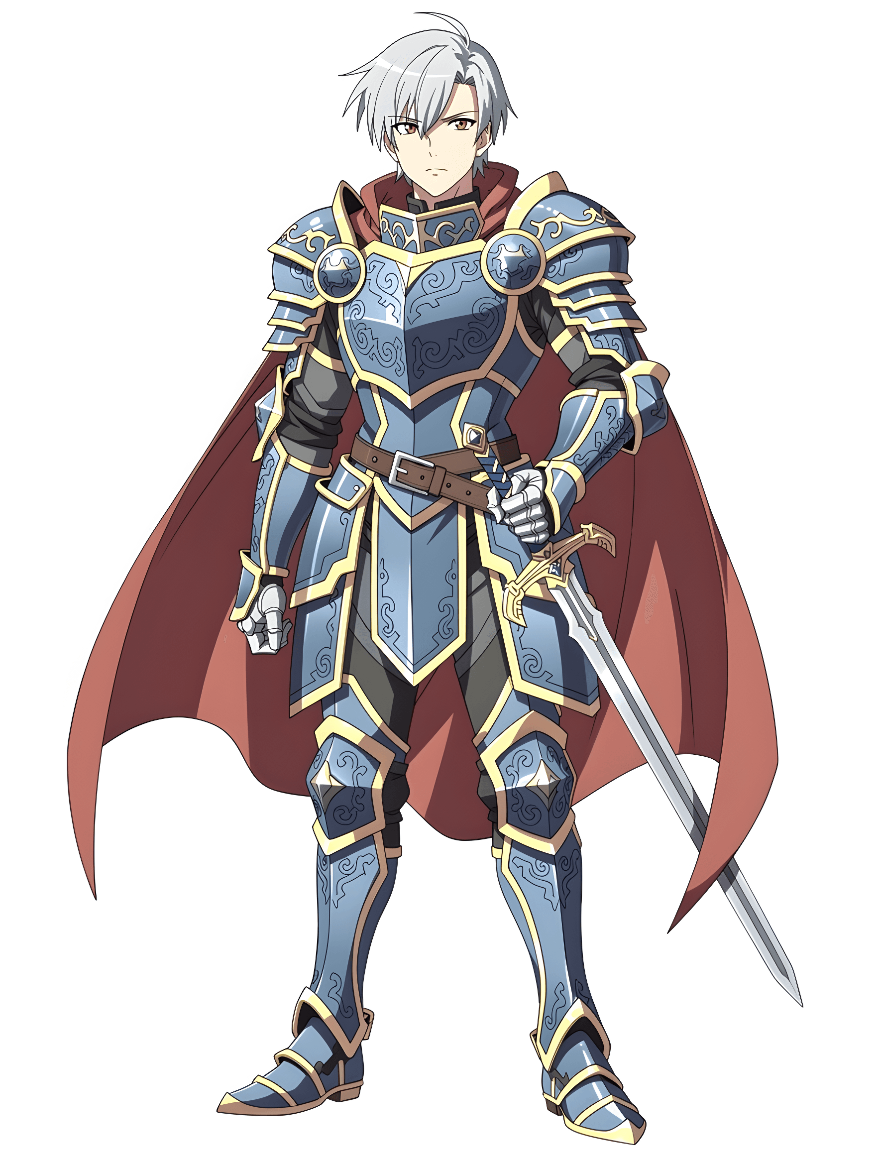 モダンアニメスタイルで生成した騎士